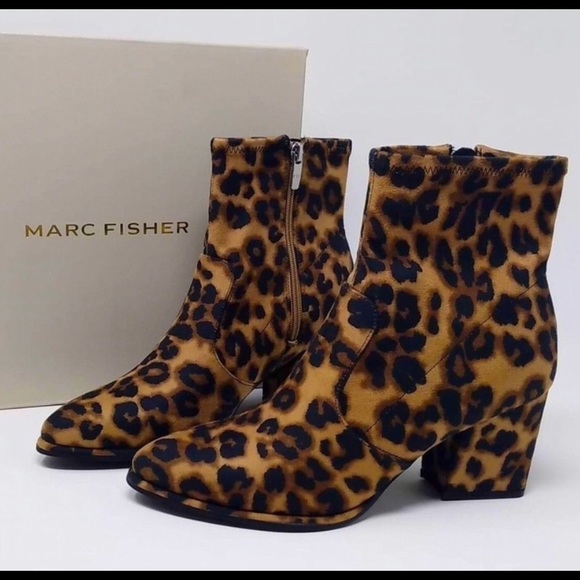 Marc Fisher size 8.5 leopard boots - Picture 2 of 2